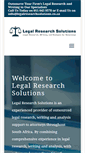 Mobile Screenshot of legalresearchsolutions.co.za